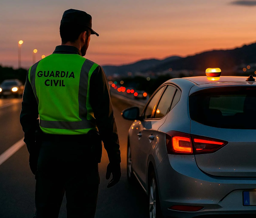 Control baliza guardia civil